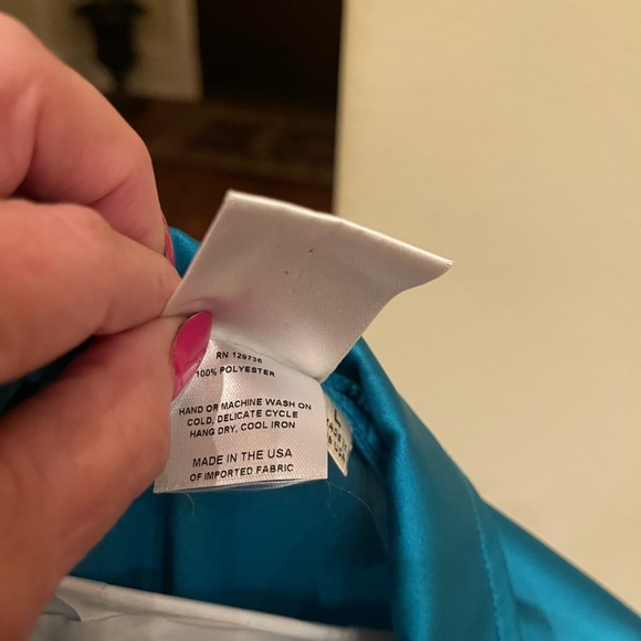 Blue Finley tie waist blouse. - Picture 8 of 8